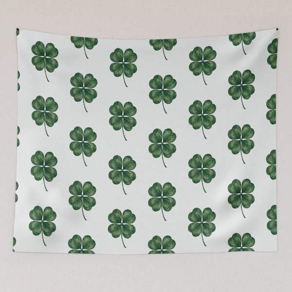 Item preview, Minimalist Four Leaf Clover Good Luck Watercolor designed and sold by MoonOpuluna.