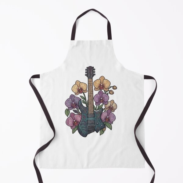 Item preview, Electric guitar with elegant flowering orchids designed and sold by Ahmedsyde.