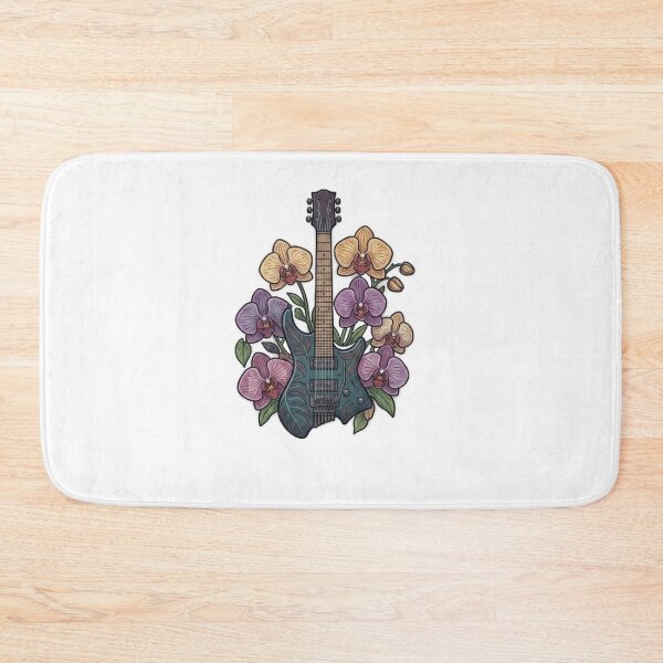 Item preview, Electric guitar with elegant flowering orchids designed and sold by Ahmedsyde.
