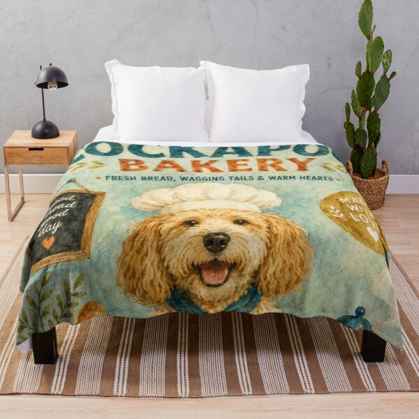 Item preview, Cockapoo Bakery Vintage Poster - Golden Dog Kitchen Art designed and sold by Cockapoo Society.