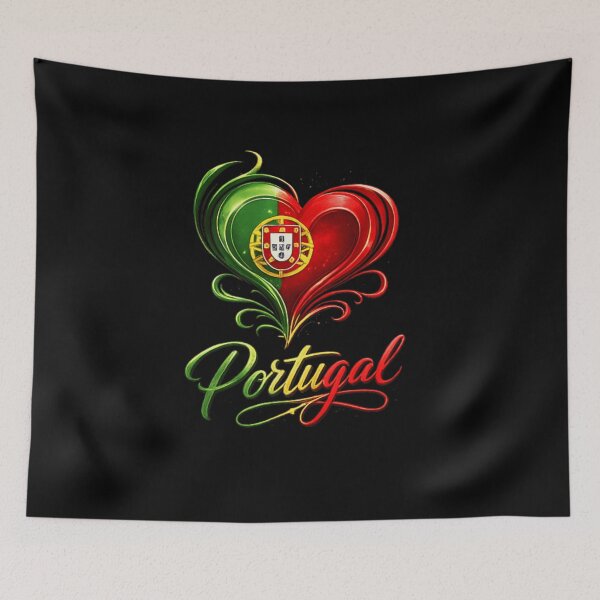 Item preview, Vintage Portugal Flag Heart Shield Pride Patriotic Portuguese Roots Aesthetic Graphic Tee designed and sold by HarinDonreka.