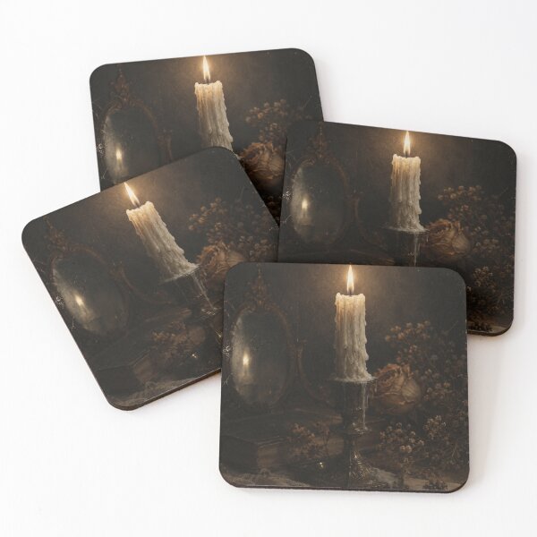 Item preview, Vintage Mirror Candle and Flowers designed and sold by VelarisMoon.