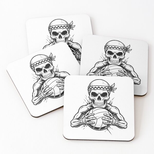 Item preview, Edgy Grunge Volleyball Skull Tattoo Art  designed and sold by DripCultureLab.