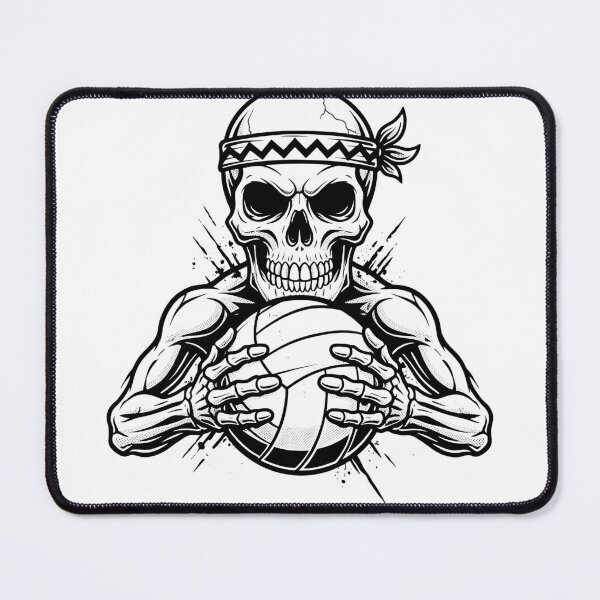 Item preview, Edgy Grunge Volleyball Skull Tattoo Art designed and sold by DripCultureLab.