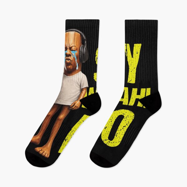 Item preview, Funny Say Wallahi Bro Crying Wood Character Wearing Headphones Meme Graphic designed and sold by HarinDonreka.