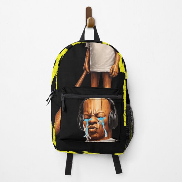 Item preview, Funny Say Wallahi Bro Crying Wood Character Wearing Headphones Meme Graphic designed and sold by HarinDonreka.