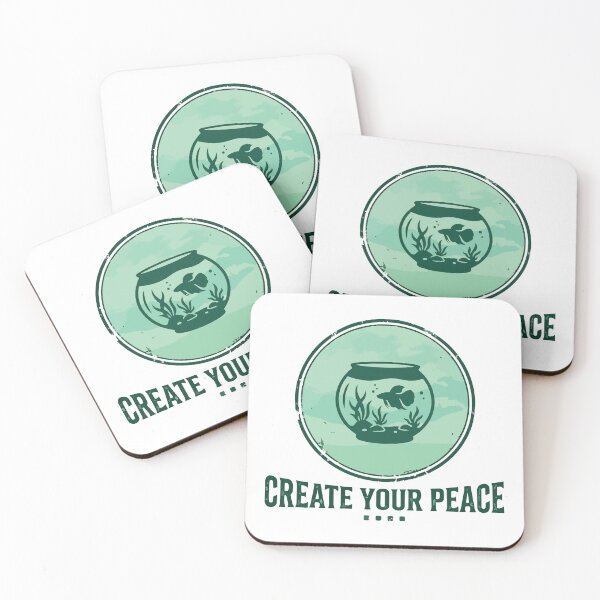 Item preview, Create Your Peace - Vintage Aquascaping Betta Fish Badge designed and sold by Arc2020.