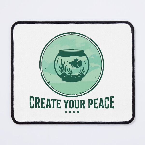 Item preview, Create Your Peace - Vintage Aquascaping Betta Fish Badge designed and sold by Arc2020.