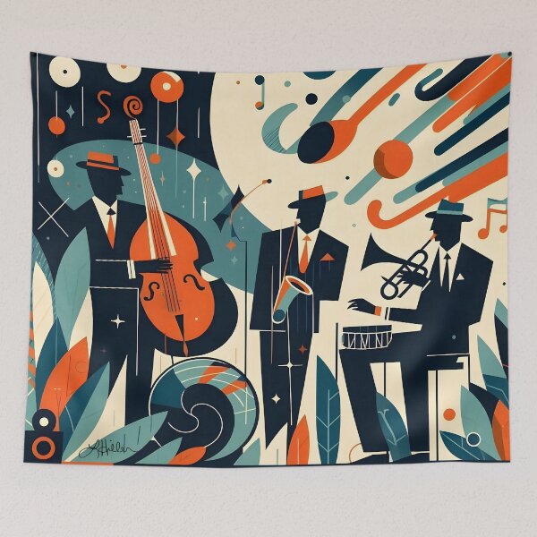 Item preview, Mid Century Jazz Trio designed and sold by Lee Hiller Designs.
