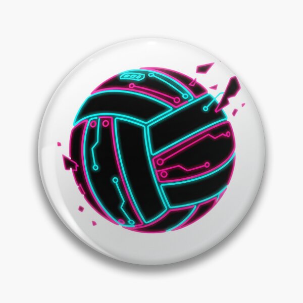 Item preview, Cyberpunk Neon Tech Volleyball Graphic designed and sold by DripCultureLab.