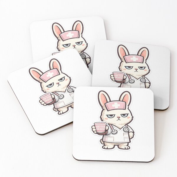 Item preview, Grumpy Nurse Bunny Funny Medical Healthcare Gift designed and sold by Gentlestate.
