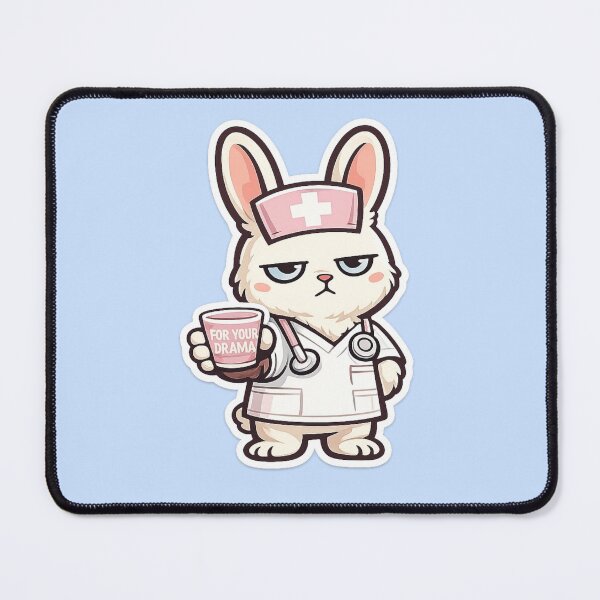Item preview, Grumpy Nurse Bunny Funny Medical Healthcare Gift designed and sold by Gentlestate.