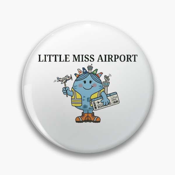 Item preview, Little Miss Airport Character Funny Comic Blue PLane Holiday Trip Vacation Airplane Air Hostess Boarding Pass Summer Season designed and sold by SamiraArts.