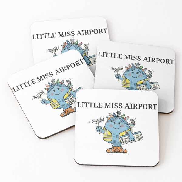 Item preview, Little Miss Airport Character Funny Comic Blue PLane Holiday Trip Vacation Airplane Air Hostess Boarding Pass Summer Season designed and sold by SamiraArts.