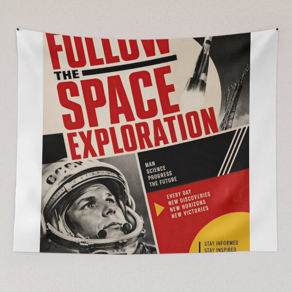 Item preview, Wall Art - Poster - Follow the Space Exploration: Vintage Poster Revival designed and sold by ForeverPrintsOK.