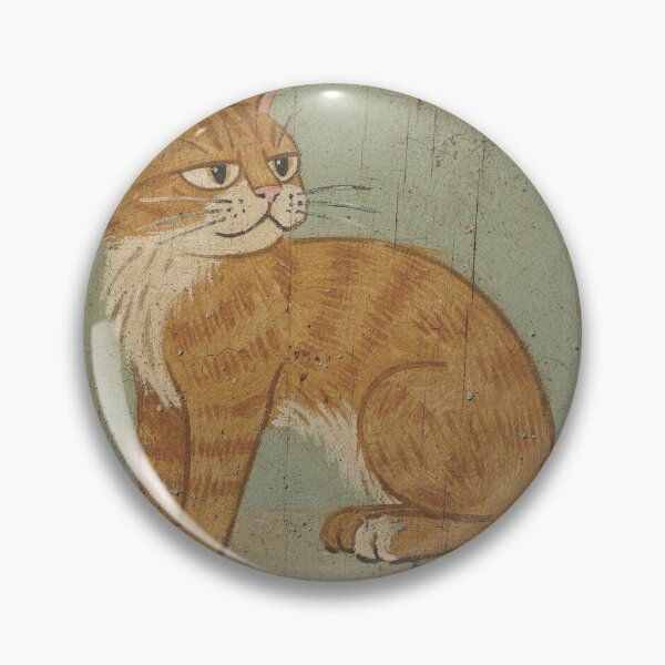 Item preview, Smug Orange Tabby Side-Eye Folk Art Cat designed and sold by PictorialWhimsy.
