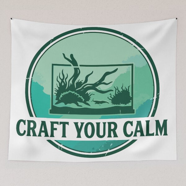 Item preview, Craft Your Calm - Planted Aquarium Shrimp Silhouette Art designed and sold by ArcApparel2020.