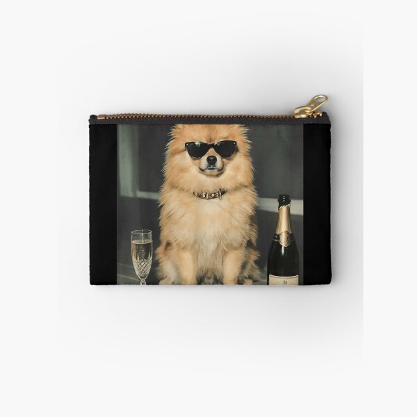 Item preview, Cute Pomeranian Dog Wearing Cool Sunglasses Drinking Luxury Champagne Celebration Graphic designed and sold by HarinDonreka.