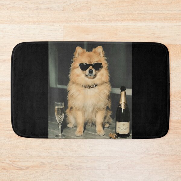 Item preview, Cute Pomeranian Dog Wearing Cool Sunglasses Drinking Luxury Champagne Celebration Graphic designed and sold by HarinDonreka.