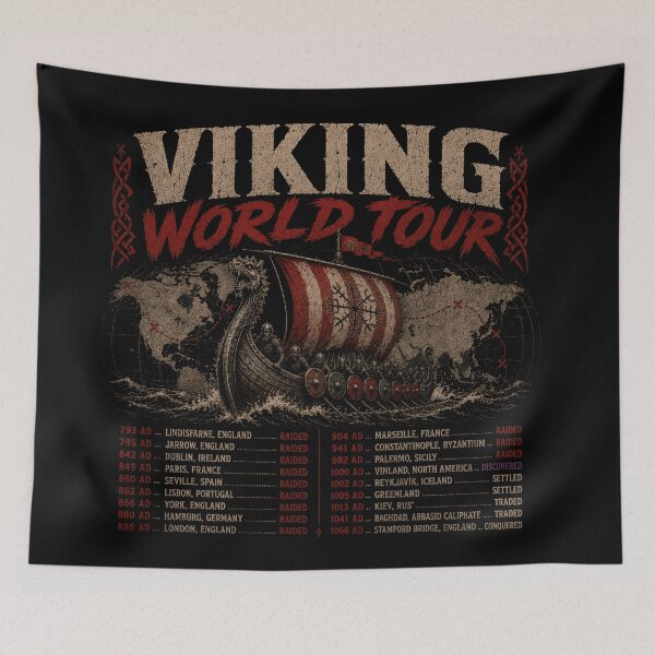 Item preview, Viking World Tour Norse Warrior Adventure designed and sold by Retr0Tshirts.