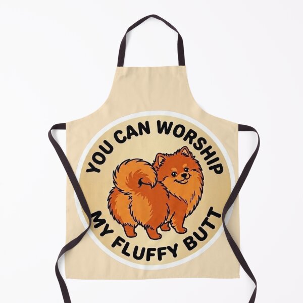 Item preview, You Can Worship My Fluffy Butt – Cute Pomeranian Doodle designed and sold by DailyStruggleCo.
