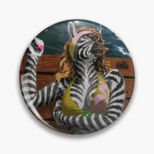 Item preview, Max Chillax Boardwalk Bikini Zebra  designed and sold by KlakkDrawsStuff.
