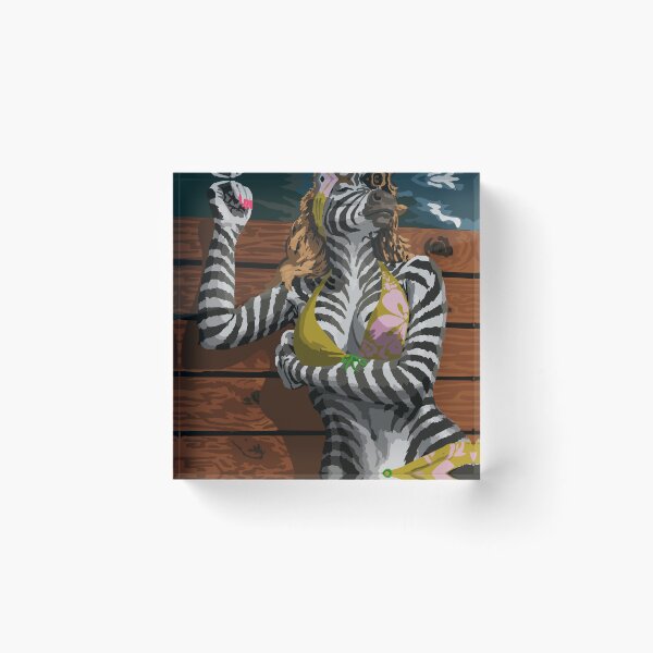 Item preview, Max Chillax Boardwalk Bikini Zebra  designed and sold by KlakkDrawsStuff.