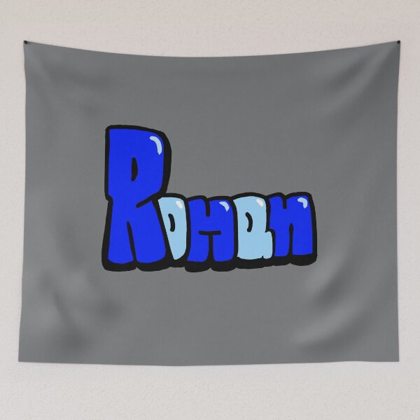 Item preview, Roman Personalized Custom name Boys Men Teens Blue Graffiti Bubble Letters Streetwear Typography Art designed and sold by Artonmytee.