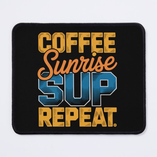 Item preview, Retro Coffee Sunrise Sup Repeat Paddle Board Stand Up Paddleboarding Aesthetic designed and sold by HarinDonreka.