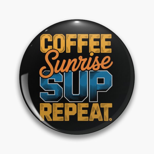 Item preview, Retro Coffee Sunrise Sup Repeat Paddle Board Stand Up Paddleboarding Aesthetic designed and sold by HarinDonreka.