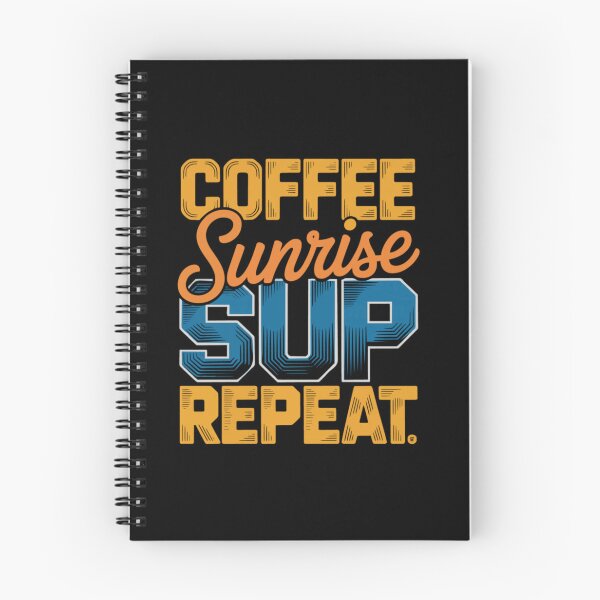 Item preview, Retro Coffee Sunrise Sup Repeat Paddle Board Stand Up Paddleboarding Aesthetic designed and sold by HarinDonreka.