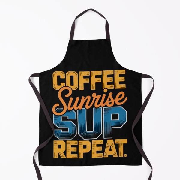 Item preview, Retro Coffee Sunrise Sup Repeat Paddle Board Stand Up Paddleboarding Aesthetic designed and sold by HarinDonreka.