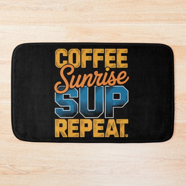 Item preview, Retro Coffee Sunrise Sup Repeat Paddle Board Stand Up Paddleboarding Aesthetic designed and sold by HarinDonreka.
