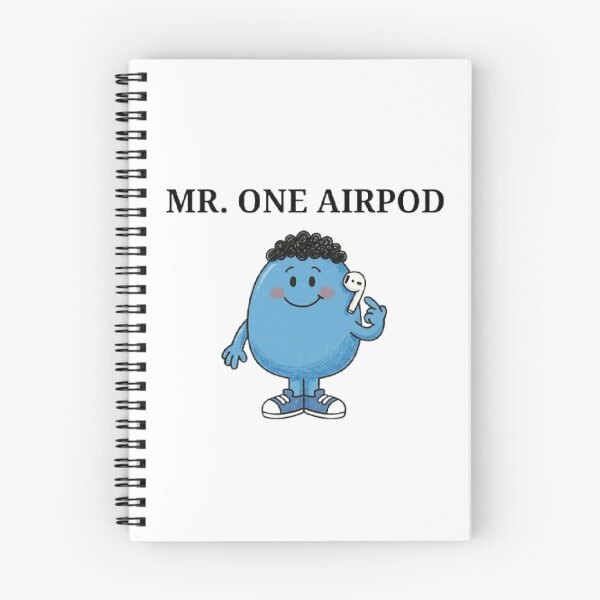 Item preview, Mr One Airpod Character Funny Men Boy Blue Tiktok Social Media Phone Messaging Texting Calling Music Instagram Cute Comic Book Character Mr Men Cartoon designed and sold by SamiraArts.