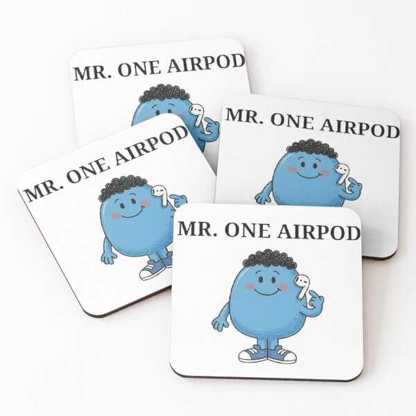 Item preview, Mr One Airpod Character Funny Men Boy Blue Tiktok Social Media Phone Messaging Texting Calling Music Instagram Cute Comic Book Character Mr Men Cartoon designed and sold by SamiraArts.