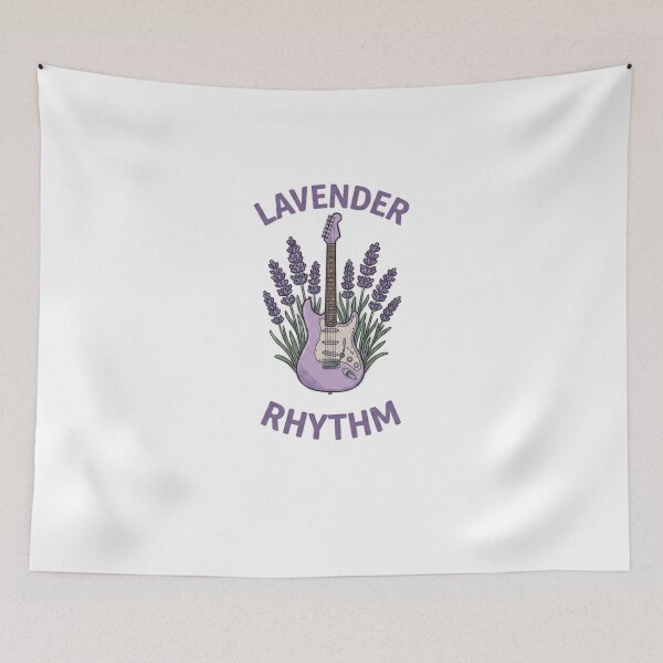 Item preview, Purple electric guitar with fragrant lavender blossoms designed and sold by Ahmedsyde.