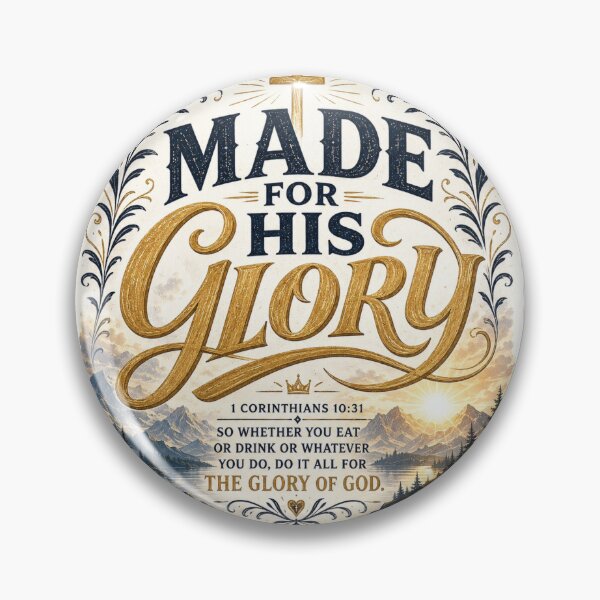 Item preview, Made For His Glory Christian Sticker designed and sold by Omanut Studio — By Ashwin..
