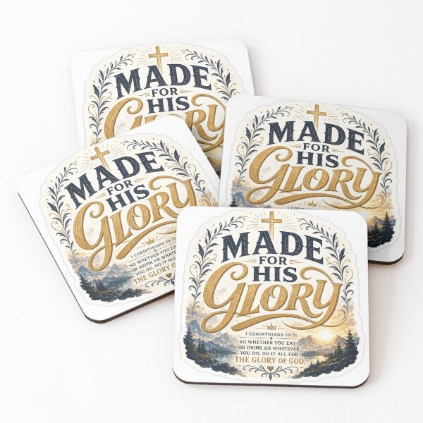 Item preview, Made For His Glory Christian Sticker designed and sold by Omanut Studio — By Ashwin..