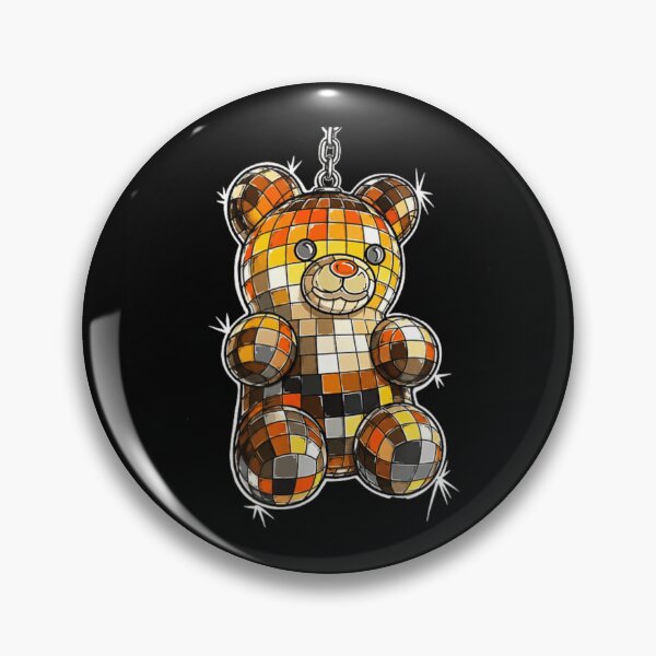 Item preview, Retro 70s Mirror Ball Disco Bear Sparkling Keychain Festive Party Aesthetic designed and sold by LittleNhutton.