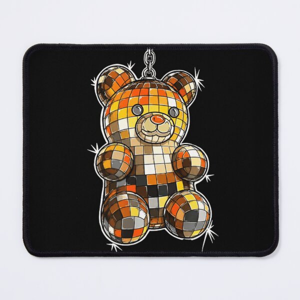 Item preview, Retro 70s Mirror Ball Disco Bear Sparkling Keychain Festive Party Aesthetic designed and sold by LittleNhutton.