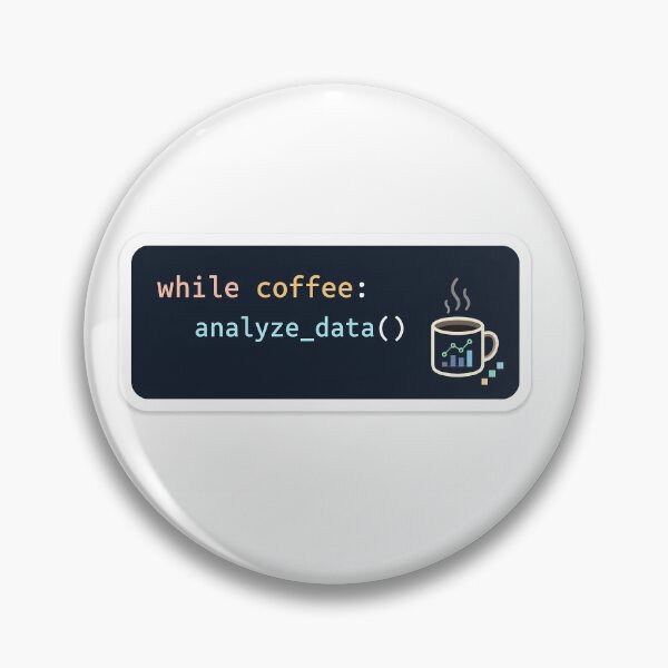 Item preview, While Coffee Analyze Data Sticker designed and sold by HypatiaLab.