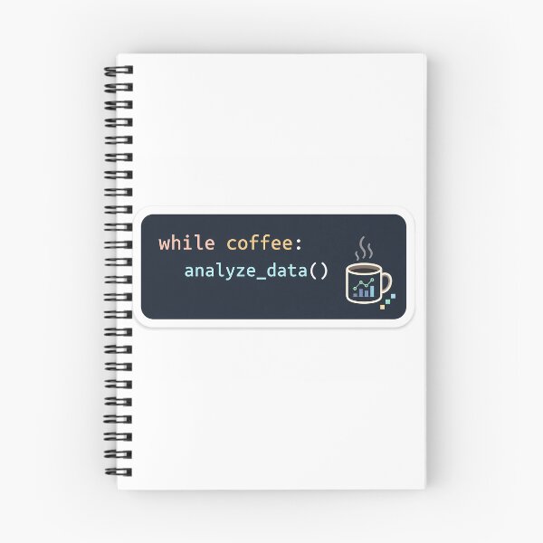 Item preview, While Coffee Analyze Data Sticker designed and sold by HypatiaLab.
