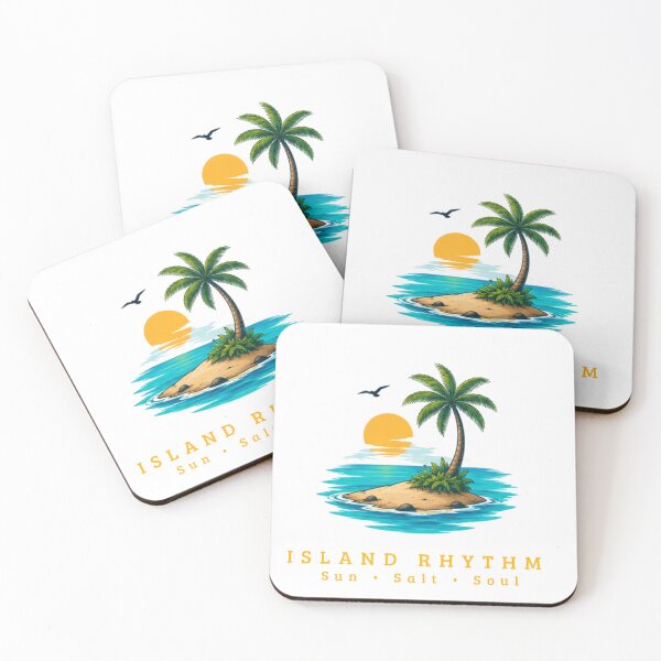 Item preview, Vintage Island Rhythm Tropical Beach Aesthetic - Summer Vacation Graphic Art designed and sold by Pixel And Palette Designs.