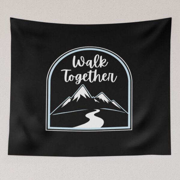 Item preview, Minimalist Walk Together Mountain Hiking Trail Adventure Outdoor Explorer Nature Graphic designed and sold by LittleNhutton.