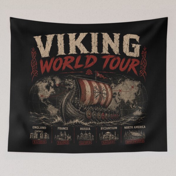 Item preview, Viking Tour Dates Norse Warrior Edition designed and sold by Retr0Tshirts.