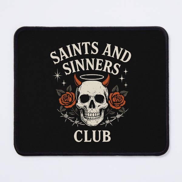 Item preview, Saints And Sinners Club Gothic Skull Devil Angel designed and sold by jinajinawoodood.