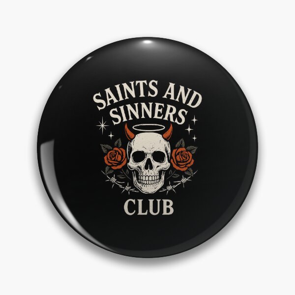 Item preview, Saints And Sinners Club Gothic Skull Devil Angel designed and sold by jinajinawoodood.