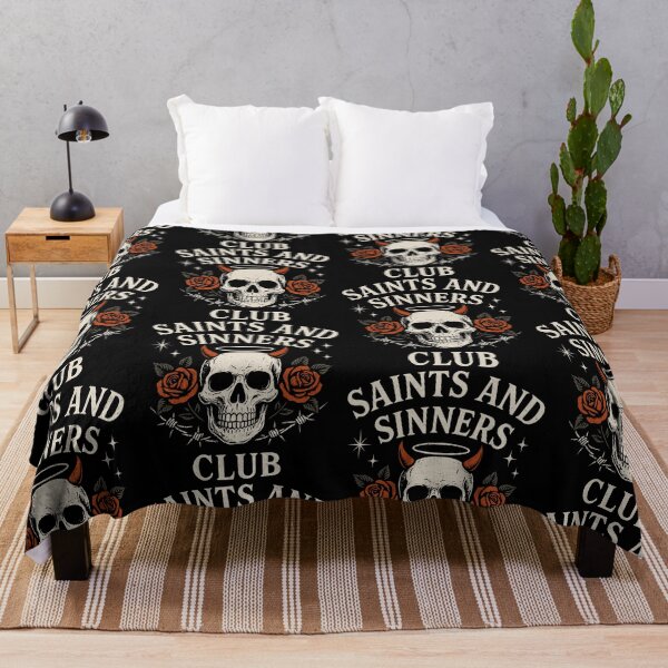 Item preview, Saints And Sinners Club Gothic Skull Devil Angel designed and sold by jinajinawoodood.