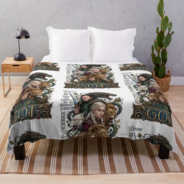 Item preview, Fantasy Dragon Direwolf Lion Kingdom Winter designed and sold by Sovereign Supply Co..