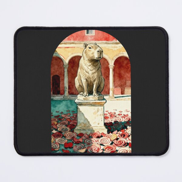 Item preview, Regal Capybara Statue Ancient Rome Watercolor Art designed and sold by FIREDesignsPOD.